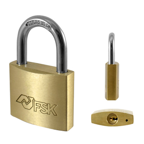 Key padlock Ferrestock Brass 30 mm-0