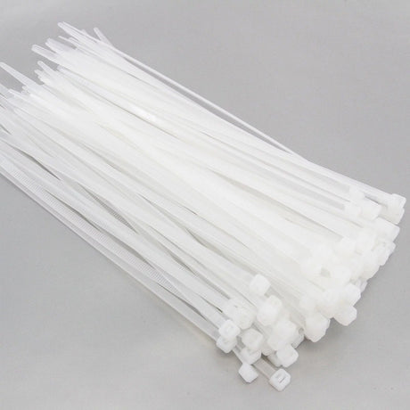 Self Locking White Cable Ties Heavy Nylon Wire Wrap Zip Ties ~5360-0