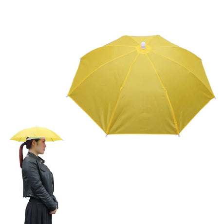Portable Rain Umbrella Hat Army Green Foldable Outdoor Pesca Sun Shade Waterproof Camping Fishing Headwear Cap Beach Head Hats-17