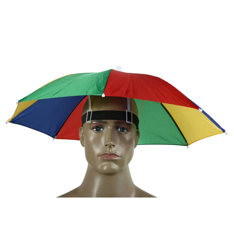 Portable Rain Umbrella Hat Army Green Foldable Outdoor Pesca Sun Shade Waterproof Camping Fishing Headwear Cap Beach Head Hats-27