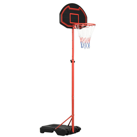 Steel Frame Adjustable Basketball Hoop Stand Black/Red-0