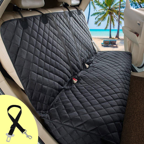 Dog Carrier Dog Car Seat Cover Waterproof Car Rear Back Mat Pet Travel Cat Dogs Cushion Protector With Middle Seat Armrest-0