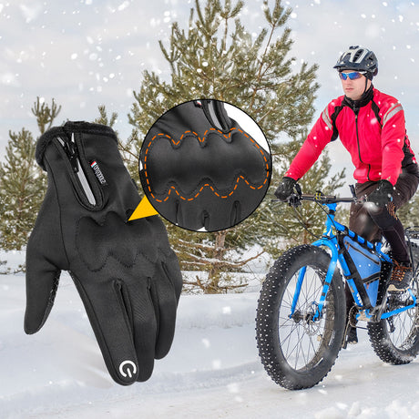 Touchscreen Motorcycle Full Finger Gloves Winter Warm Moto Motocross Motorbike Biker Enduro Waterproof Protective Gear Men Women-1