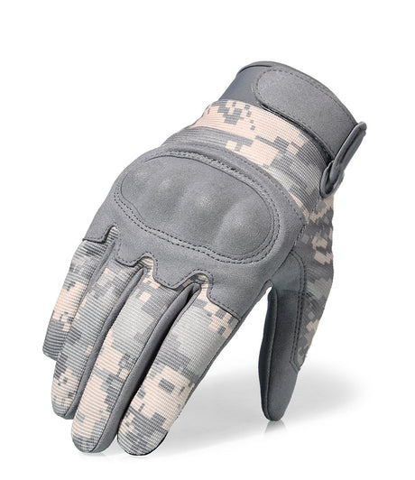 ACU Camouflage Touch Screen Motorcycle Hard Knuckle Full Finger Gloves Moto Motorbike Biker Motocross Riding Protective Gear Men-1