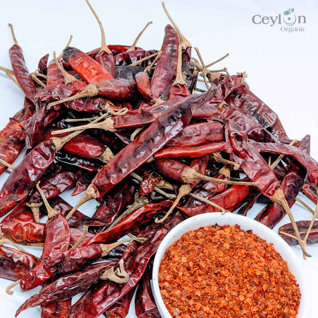 1kg+ Dried Red Crushed Chilli Flakes 100% Organic Premium Quality | Ceylon Organic-1