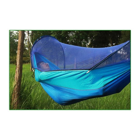 2 Person Portable Outdoor Mosquito Net 260x150cm Parachute Hammock Camping Hanging Sleeping Bed Swing Double Chair Hanging Bed-9