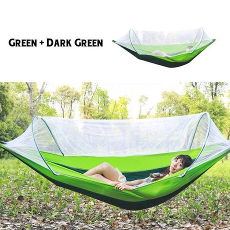 2 Person Portable Outdoor Mosquito Net 260x150cm Parachute Hammock Camping Hanging Sleeping Bed Swing Double Chair Hanging Bed-14