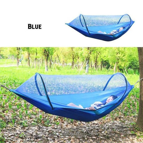 2 Person Portable Outdoor Mosquito Net 260x150cm Parachute Hammock Camping Hanging Sleeping Bed Swing Double Chair Hanging Bed-3