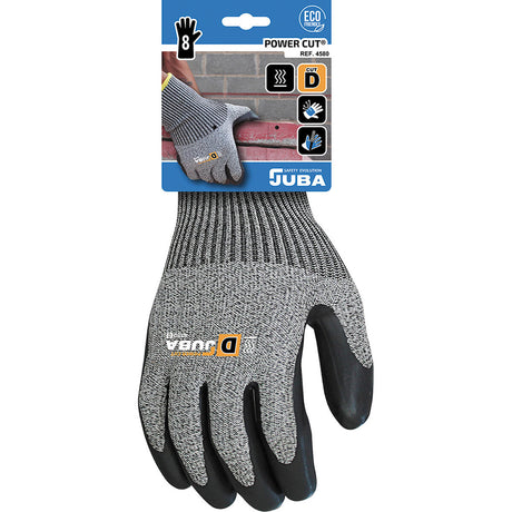 Work Gloves JUBA K-Rock Latex Cut-proof Black Fibre-0