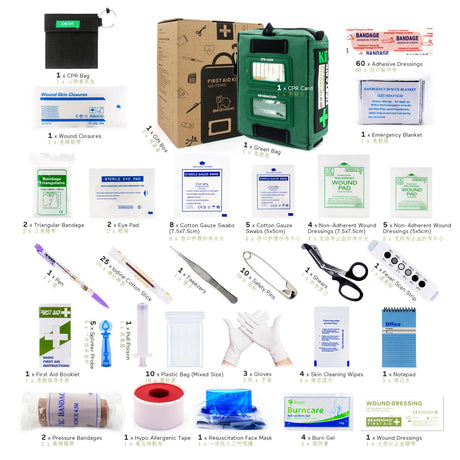 165 Pcs First Aid Kit 3 Section Large Size Portable Emergency Trauma Bag-1