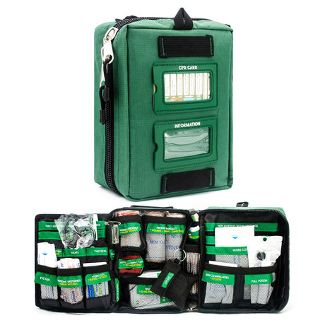 165 Pcs First Aid Kit 3 Section Large Size Portable Emergency Trauma Bag-0