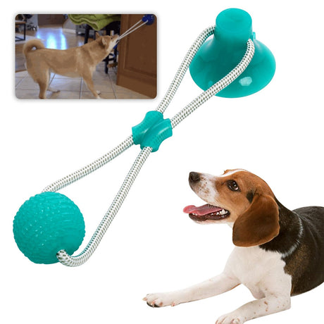 3Pcs Multifunction Pet Molar Bite Dog Toys Rubber Chew Ball Cleaning Teeth Safe Elasticity Soft Puppy Suction Cup Dog Biting Toy-0