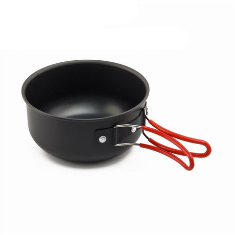 Non-stick Pots Pans Portable Outdoor Camping Hiking Cooking Set Cookware travel tableware-1