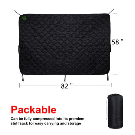 Tactical Army Poncho Liner Camouflage Water Repellent Woobie Quilted Blanket Suitable for Camping, Shooting, Hunting-12
