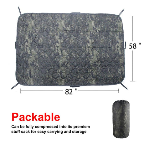 Tactical Army Poncho Liner Camouflage Water Repellent Woobie Quilted Blanket Suitable for Camping, Shooting, Hunting-9