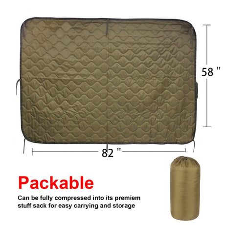 Tactical Army Poncho Liner Camouflage Water Repellent Woobie Quilted Blanket Suitable for Camping, Shooting, Hunting-14