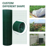 PVC Coated Welded Wire Mesh Fencing Chicken Poultry Aviary Fence Run Hutch Pet Rabbit 30m Dark Green-4