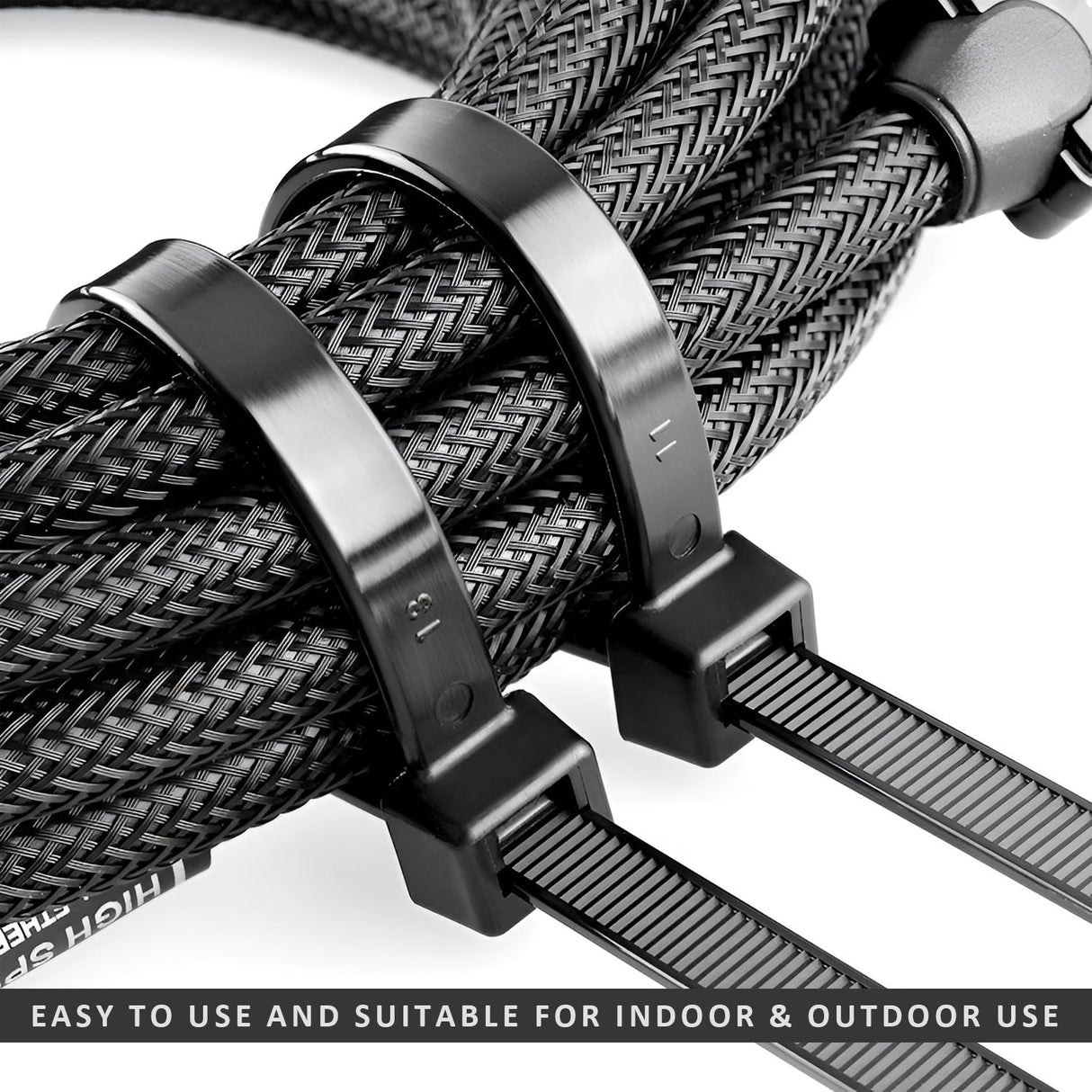 Black Cable Ties Self Locking Heavy Nylon Wire Wrap Zip Ties ~5359-5