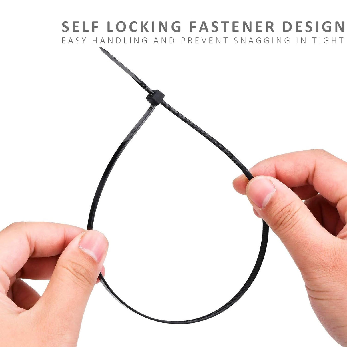Black Cable Ties Self Locking Heavy Nylon Wire Wrap Zip Ties ~5359-6