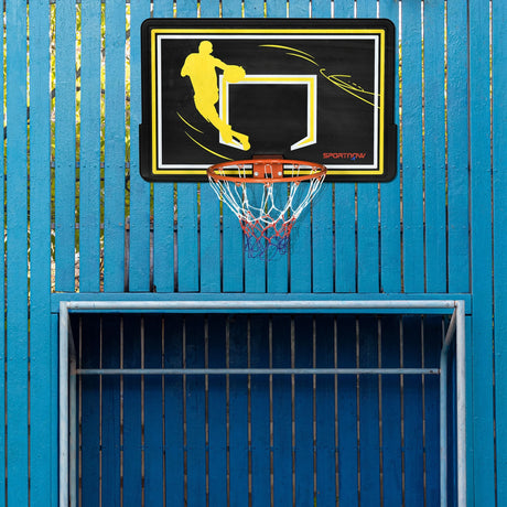 sportnow Wall Mounted Basketball Hoop Mini Basketball Hoop and Backboard for Kids and Adults, Outdoor and Indoor-1