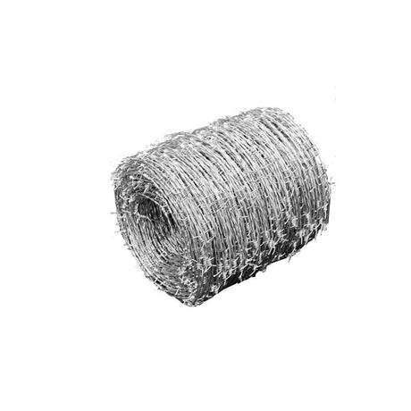 vidaXL Roll Barbed Wire Steel Outdoor Garden Coverage Fencing 98.4"/196.9"-0