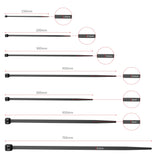 Black Cable Ties Self Locking Heavy Nylon Wire Wrap Zip Ties ~5359-4