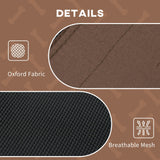PawHut Raised Dog Bed Waterproof Elevated Pet Cot with Breathable Mesh UV Protection Canopy Coffee, for Small Dogs, 61 x 46 x 62cm-4