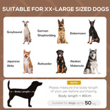 PawHut Raised Dog Bed Waterproof Elevated Pet Cot with Breathable Mesh UV Protection Canopy Coffee, for XXL Dogs, 122 x 92 x 108cm-3