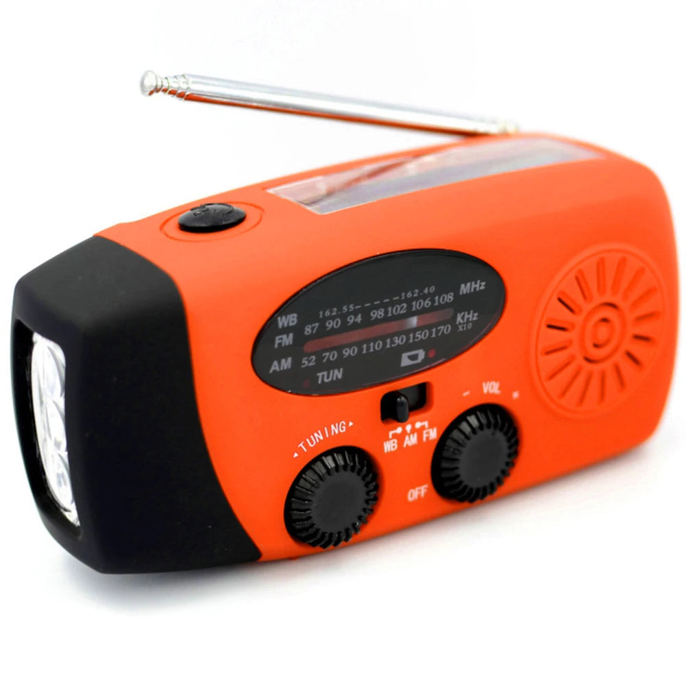 AM/FM/NOAA Emergency Radio 2000mAh Solar Power Hand Crank Radio Global receiver High Quality LED Torch Reading Light SOS Alarm