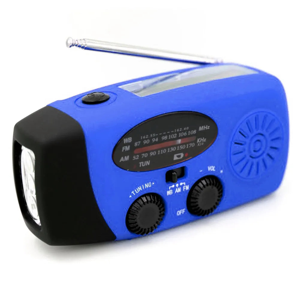 AM/FM/NOAA Emergency Radio 2000mAh Solar Power Hand Crank Radio Global receiver High Quality LED Torch Reading Light SOS Alarm