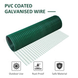 PVC Coated Welded Wire Mesh Fencing Chicken Poultry Aviary Fence Run Hutch Pet Rabbit 30m Dark Green-6