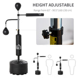 3-in-1 Boxing Punching Bag Stand with 2 Speedballs, 360° Relax Bar, & PU-Wrapped Bag & Adjustable Height-3