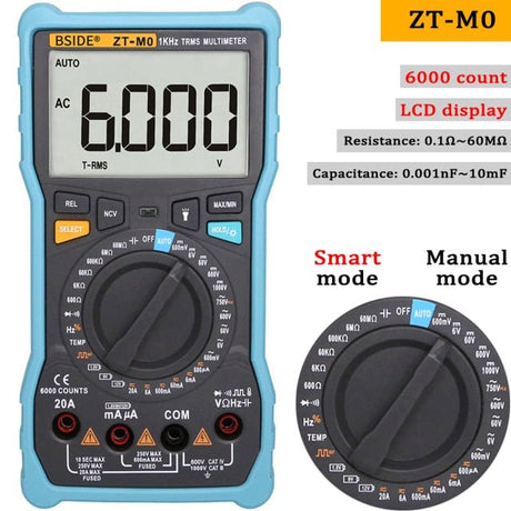 Digital Multimeter Profesional True RMS 8000 Analogue Tester 20A Current DC AC Voltage Capacitance VFC ohm battery Hz test-4