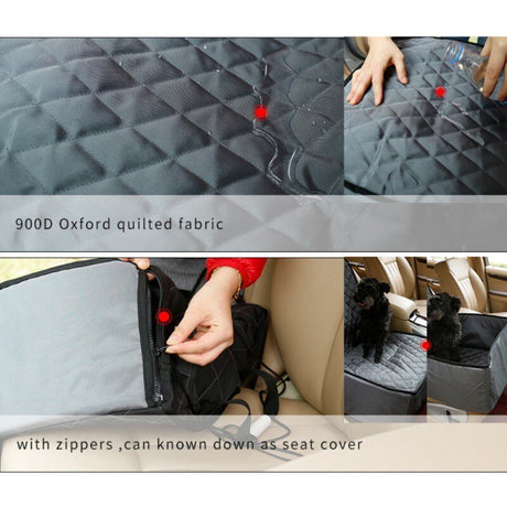 Dog Car Front Seat Cover Protector 2 in 1 Carrier for Dogs Folding Cat Car Booster Seat Cover Anti-Slip Pet Car Carrier Suppiles-5
