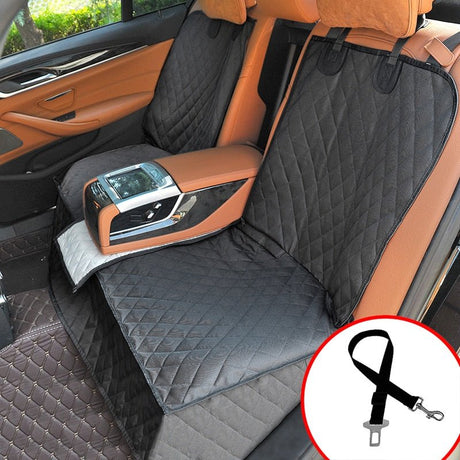 Dog Car Seat Cover Waterproof Car Rear Back Mat Dog Carrier For Pet Travel Cat Dogs Cushion Protector With Middle Seat Armrest-0