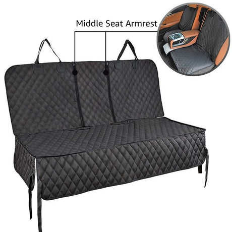 Dog Car Seat Cover Waterproof Car Rear Back Mat Dog Carrier For Pet Travel Cat Dogs Cushion Protector With Middle Seat Armrest-1