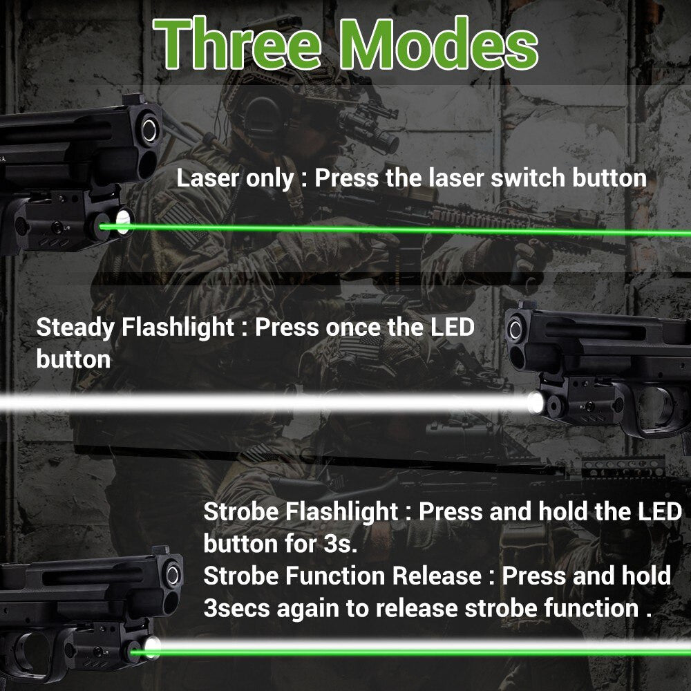 Tactical LED Weapon Gun Light Red Laser Sight Airsoft-2