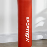 SPORTNOW 140-205cm Inflatable Punch Bag w/ Reaction Bar Challenge, Freestanding Punching Bag Training Equipment w/ Suction Cups, MMA Equipment, Red-8