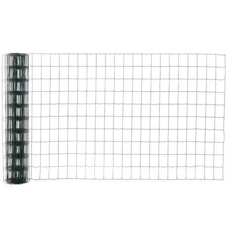1m x 10m Chicken Wire Mesh, Foldable PVC Coated Welded Garden Fence, Roll Poultry Netting, for Rabbit, Green-0