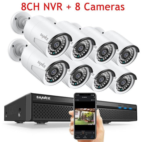 8CH POE 5M NVR Kit CCTV Security System 2MP IR Outdoor Waterproof IP Camera with Mic Audio Record Video Surveillance Set-3