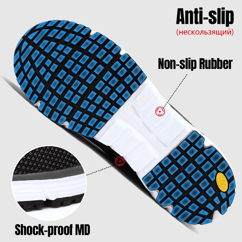 Men Steel Toe Safety Shoes For Men Lightweight Breathable Work Shoes Men's Security Footwear Protective Sneaker-22