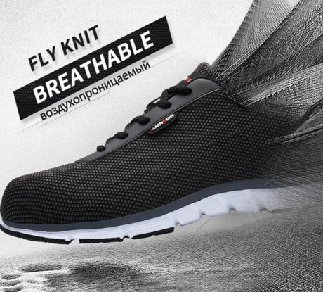 Men Steel Toe Safety Shoes For Men Lightweight Breathable Work Shoes Men's Security Footwear Protective Sneaker-11
