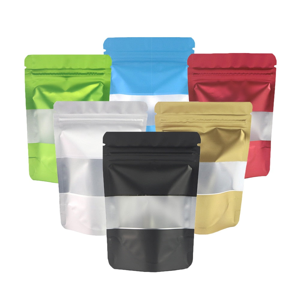 Reclosable Zip Lock Bags Kitchen Organizer Bags Stand Up Biscuits Pouches Eco Aluminum Foil Mylar Plastic Bags With Clear Window-19