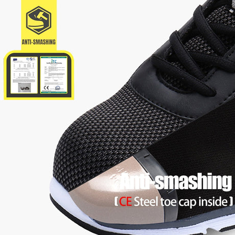 Men Steel Toe Safety Shoes For Men Lightweight Breathable Work Shoes Men's Security Footwear Protective Sneaker-20