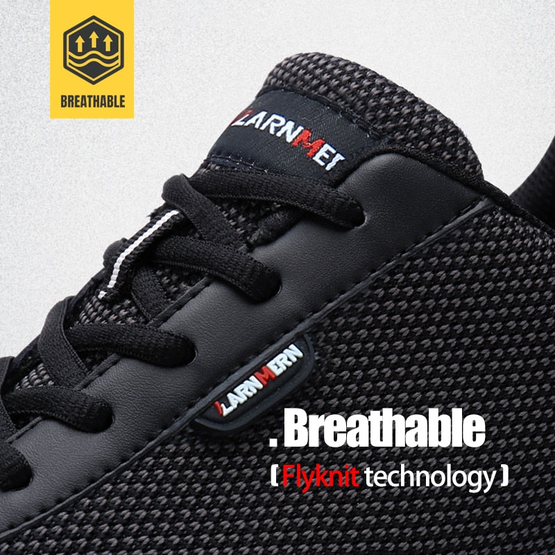 Men Steel Toe Safety Shoes For Men Lightweight Breathable Work Shoes Men's Security Footwear Protective Sneaker-17