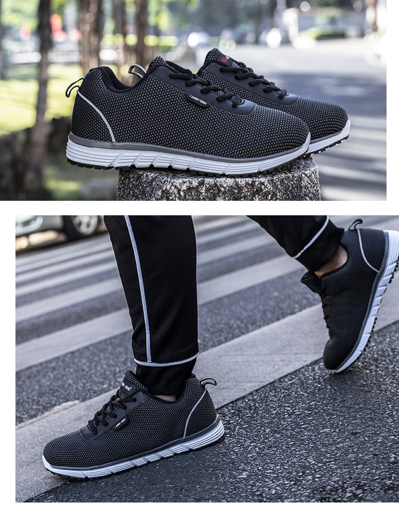 Men Steel Toe Safety Shoes For Men Lightweight Breathable Work Shoes Men's Security Footwear Protective Sneaker-18