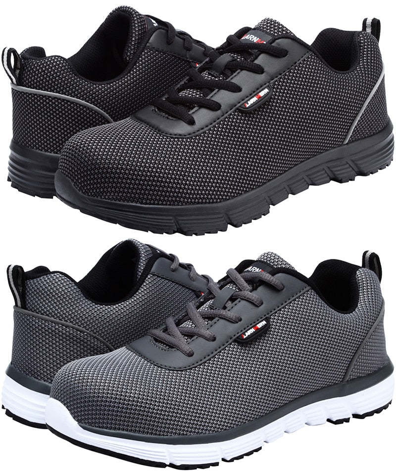 Men Steel Toe Safety Shoes For Men Lightweight Breathable Work Shoes Men's Security Footwear Protective Sneaker-5