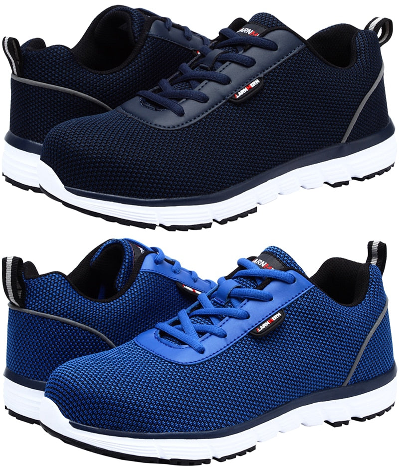Men Steel Toe Safety Shoes For Men Lightweight Breathable Work Shoes Men's Security Footwear Protective Sneaker-23