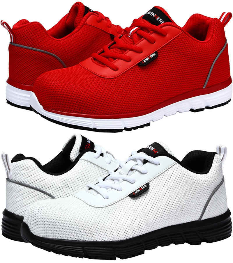 Men Steel Toe Safety Shoes For Men Lightweight Breathable Work Shoes Men's Security Footwear Protective Sneaker-8