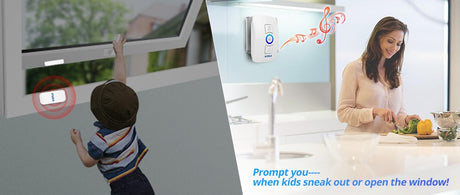 Home Security Welcome Wireless Doorbell Smart Chimes Doorbell Alarm LED light 32 Songs with Waterproof Touch Button-20